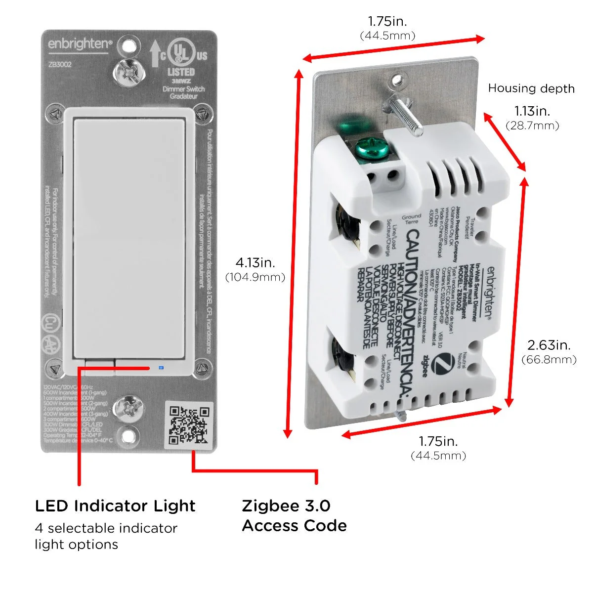 Light switch dimensions and faceplate details